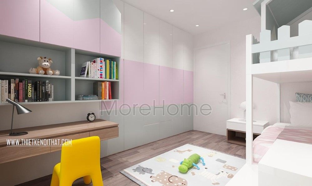 Thiết kế nội thất phòng ngủ con căn hộ chung cư Penthouse Imperia Garden